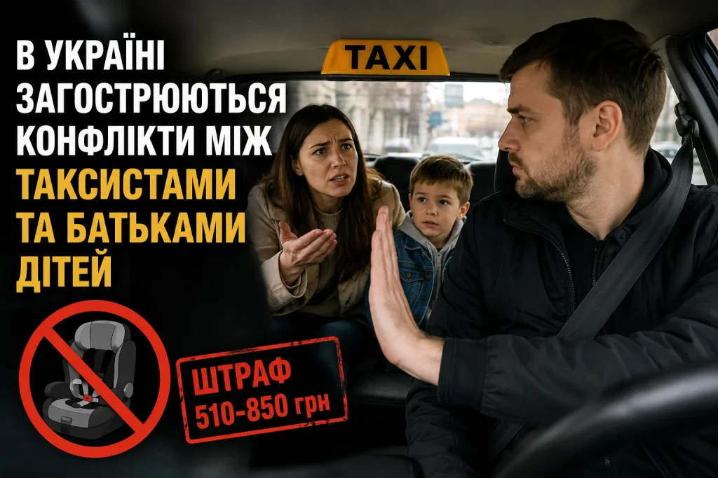 Конфлікт між таксистом та батьками з дитиною через відсутність автокрісла