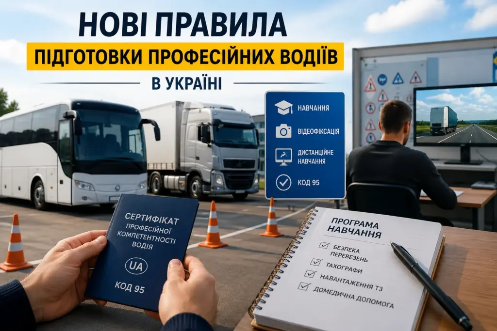 Нові правила підготовки професійних водіїв в Україні
