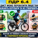 ПДР 6.4 правила перевезення вантажів на велосипеді в Україні