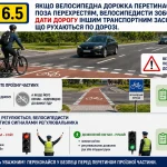 ПДР 6.5 правила перетину дороги велосипедистами та велосипедного переїзду