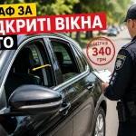 поліцейський біля автомобіля з відкритим вікном в Україні