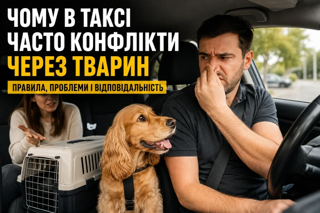 Конфлікт у таксі через перевезення собаки без попередження водія