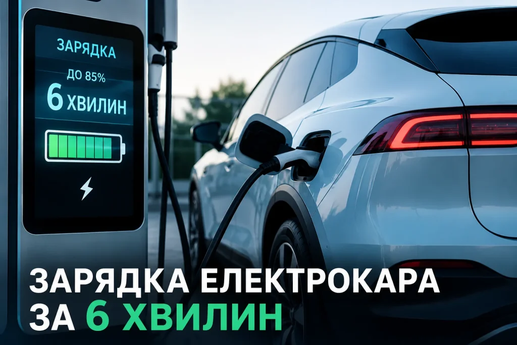 Зарядка електрокара за 6 хвилин завдяки новій технології акумуляторів