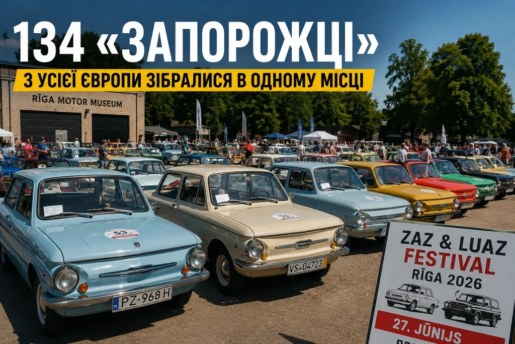 134 автомобілі ЗАЗ з усієї Європи зібралися на фестивалі у Ризі