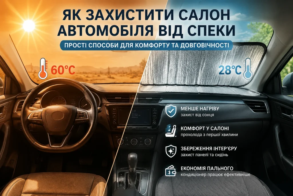 Захист салону автомобіля від спеки: різниця між перегрітим і захищеним інтер’єром авто з використанням сонцезахисних рішень
