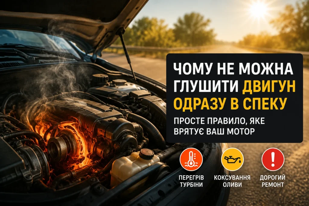 Чому не можна глушити двигун одразу після поїздки в спеку та як уникнути перегріву турбіни і дорогого ремонту