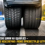 Чому не можна ставити різні шини на одну вісь та чим це небезпечно для керованості автомобіля