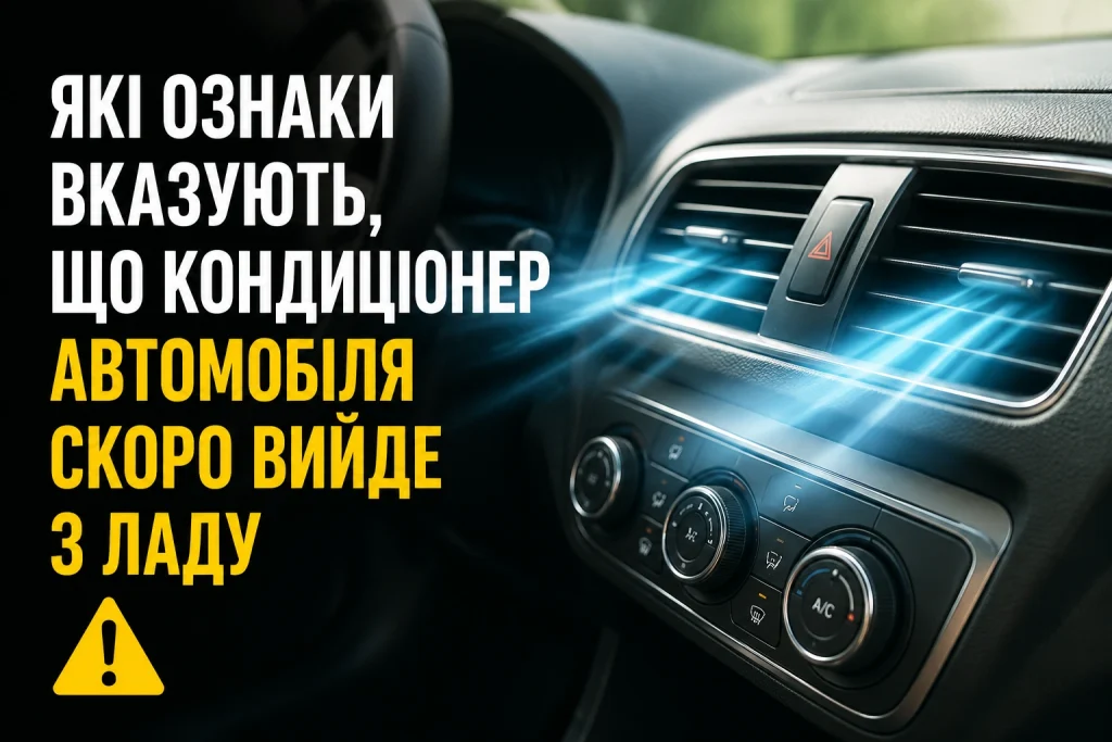 Які ознаки несправності кондиціонера автомобіля та як зрозуміти що система скоро вийде з ладу