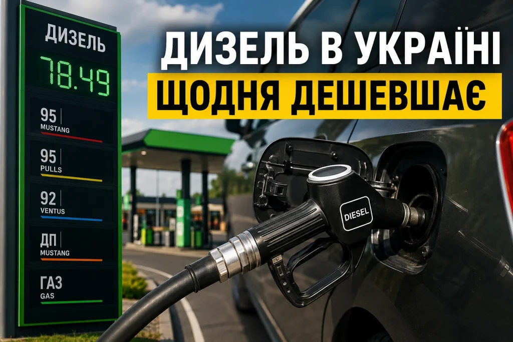 Дизель в Україні щодня дешевшає: ціни на пальне на АЗС продовжують знижуватися
