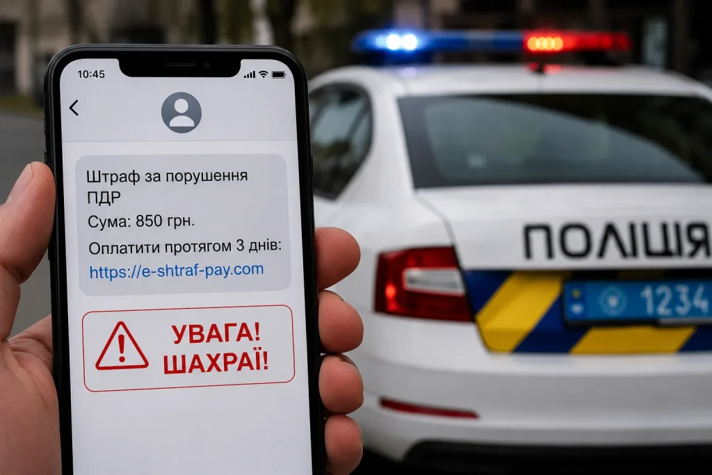 Водіїв почали атакувати фейковими штрафами від імені поліції