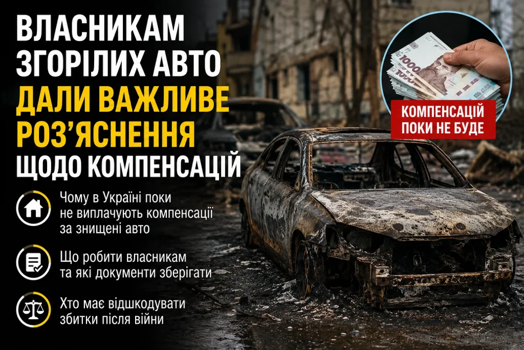 Компенсація за знищені автомобілі під час війни в Україні