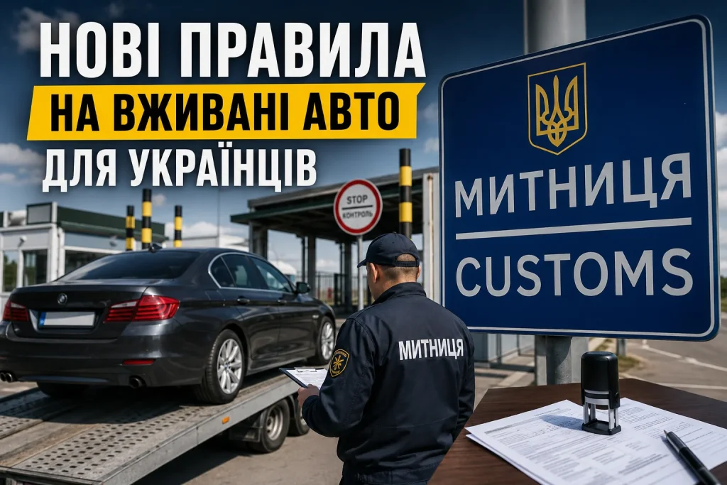 Нові правила на вживані авто для українців — митниця запускає масові перевірки автомобілів з 8 червня 2026 року