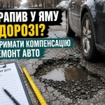 Потрапив у яму на дорозі як отримати компенсацію за ремонт автомобіля