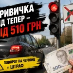 Привичка водіїв проїжджати на червоне світло на перехресті та штраф від 510 грн в Україні