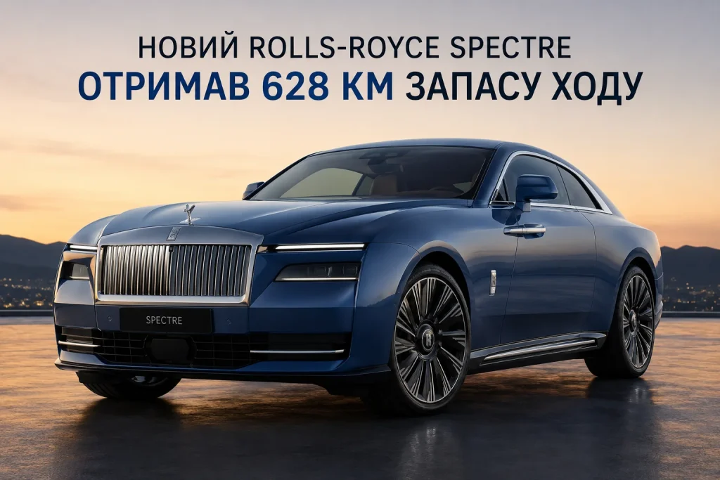 Новий Rolls-Royce Spectre отримав запас ходу до 628 км