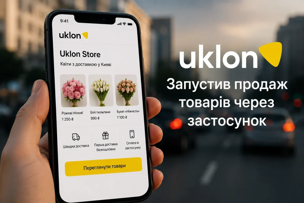 Uklon запустив продаж товарів через застосунок та тестує сервіс Uklon Store