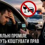 Водії ризикують втратити права через похмільні проміле