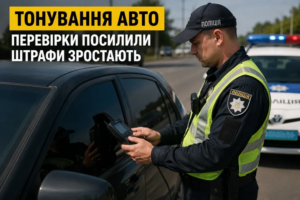 Водіїв із тонованими авто почали частіше зупиняти та перевіряти