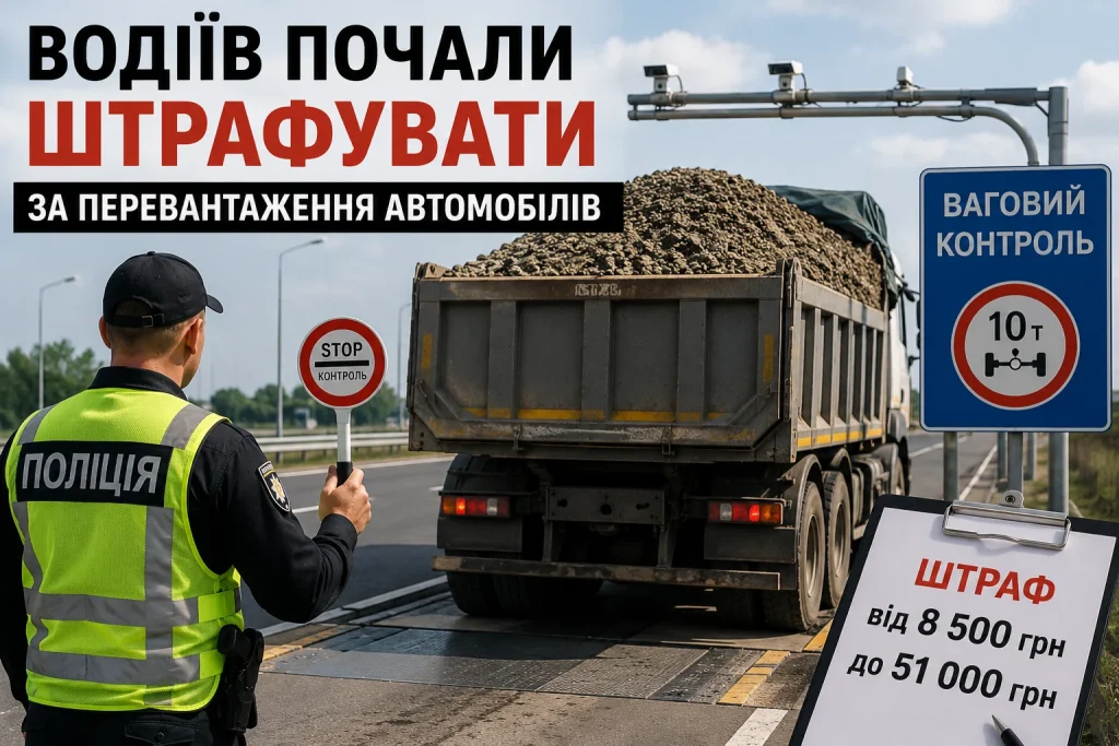 Водіїв почали штрафувати за перевантаження автомобілів в Україні у 2026 році