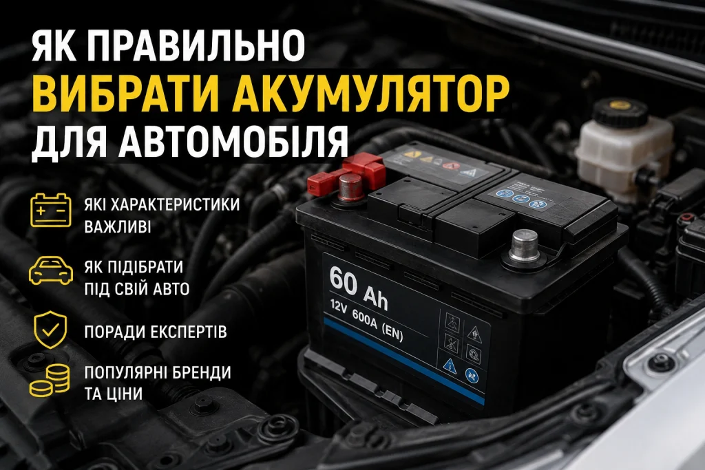 Як правильно вибрати акумулятор для автомобіля — основні характеристики, типи та поради