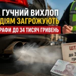 За гучний вихлоп водіям загрожують штрафи до 34 тисяч гривень