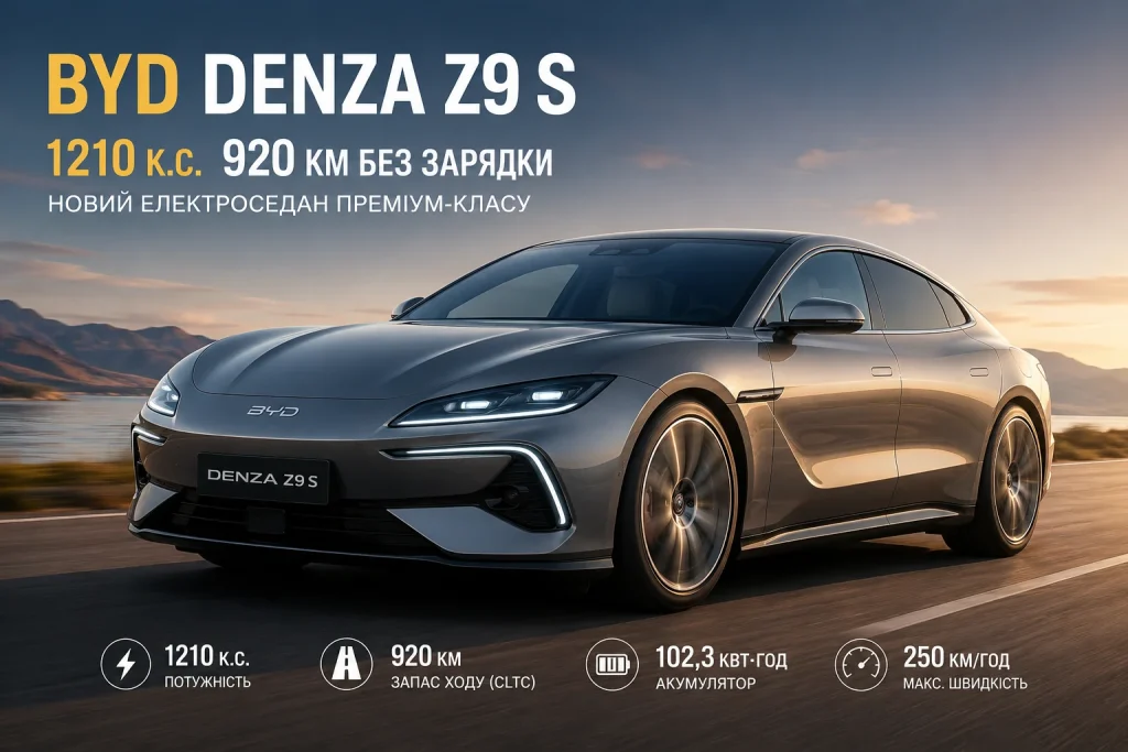 Електроседан BYD Denza Z9S на дорозі