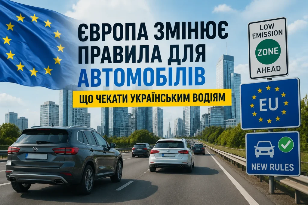 Європа змінює правила для автомобілів та вводить нові вимоги для водіїв