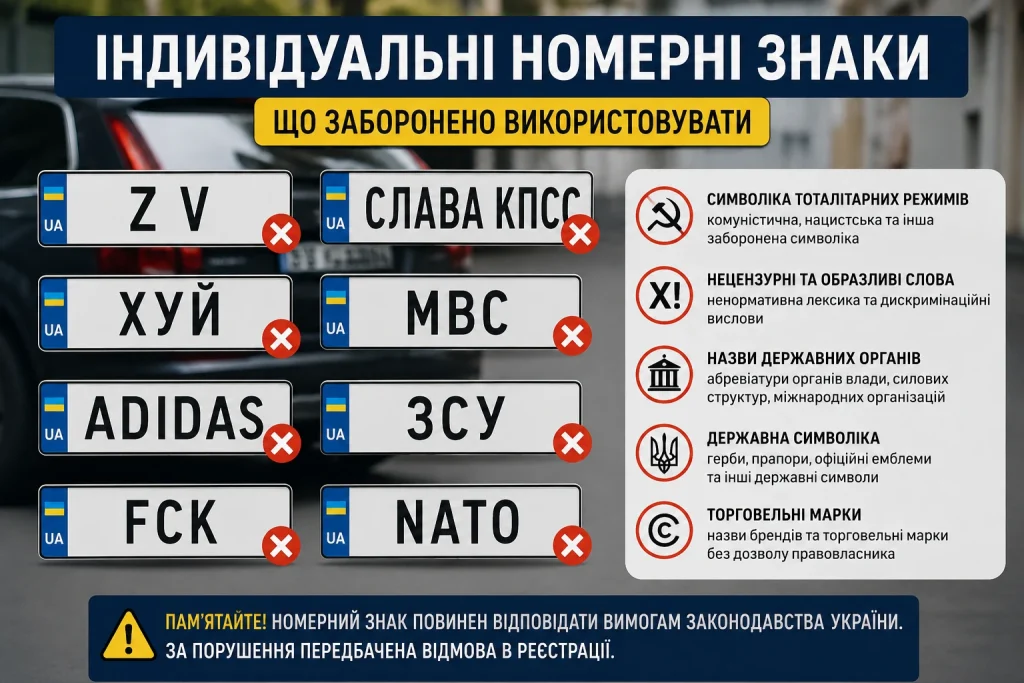 Водіям пояснили які номери під забороною