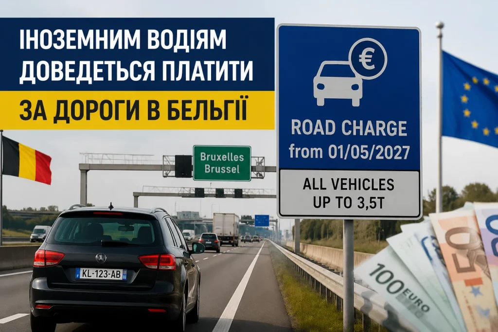 Дорожній збір у Бельгії для іноземних водіїв з 2027 року