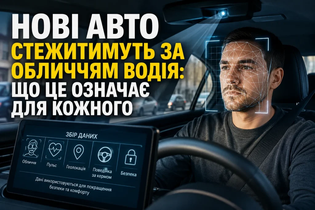 Камера в новому автомобілі стежить за обличчям і напрямком погляду водія