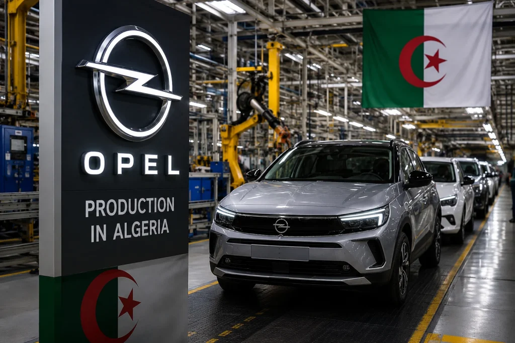 Новий завод Opel в Алжирі з автомобілями на конвеєрі