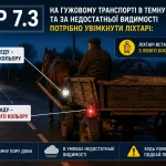 ПДР 7.3 — білий і червоний ліхтарі на гужовому транспорті в темну пору доби