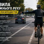 Правила для велосипедистів в Україні — велосипедист показує сигнал повороту рукою на дорозі