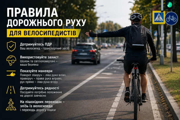 Вимоги до велосипедистів за ПДР України: детальний розбір розділу 6 простими словами