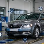 Автомобіль проходить технічний огляд на станції контролю в Україні