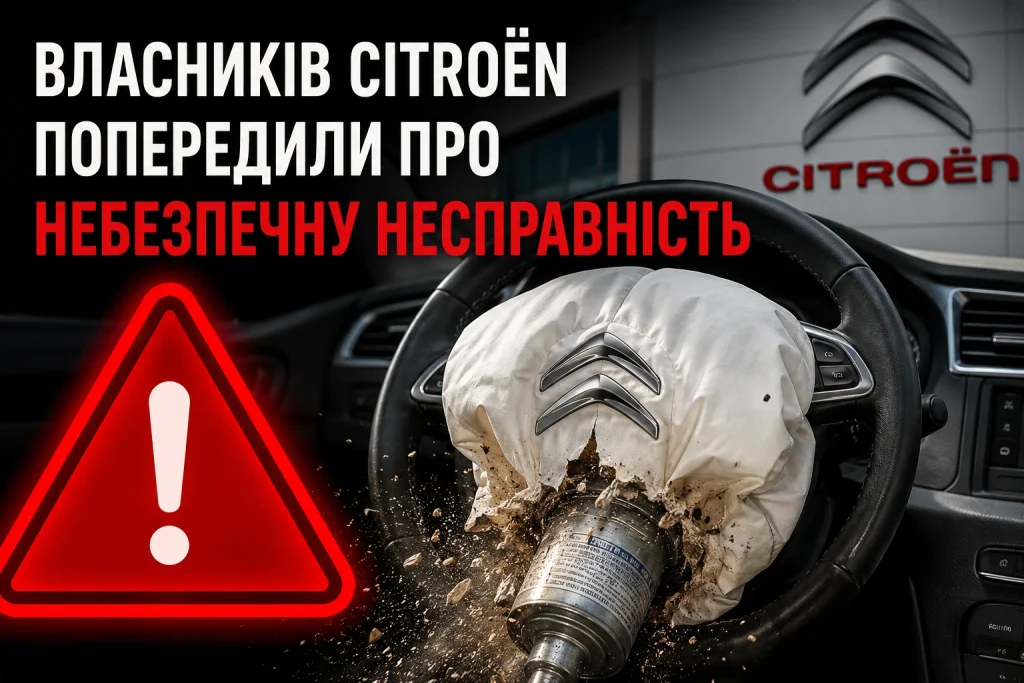 Небезпечна подушка безпеки в автомобілі Citroën