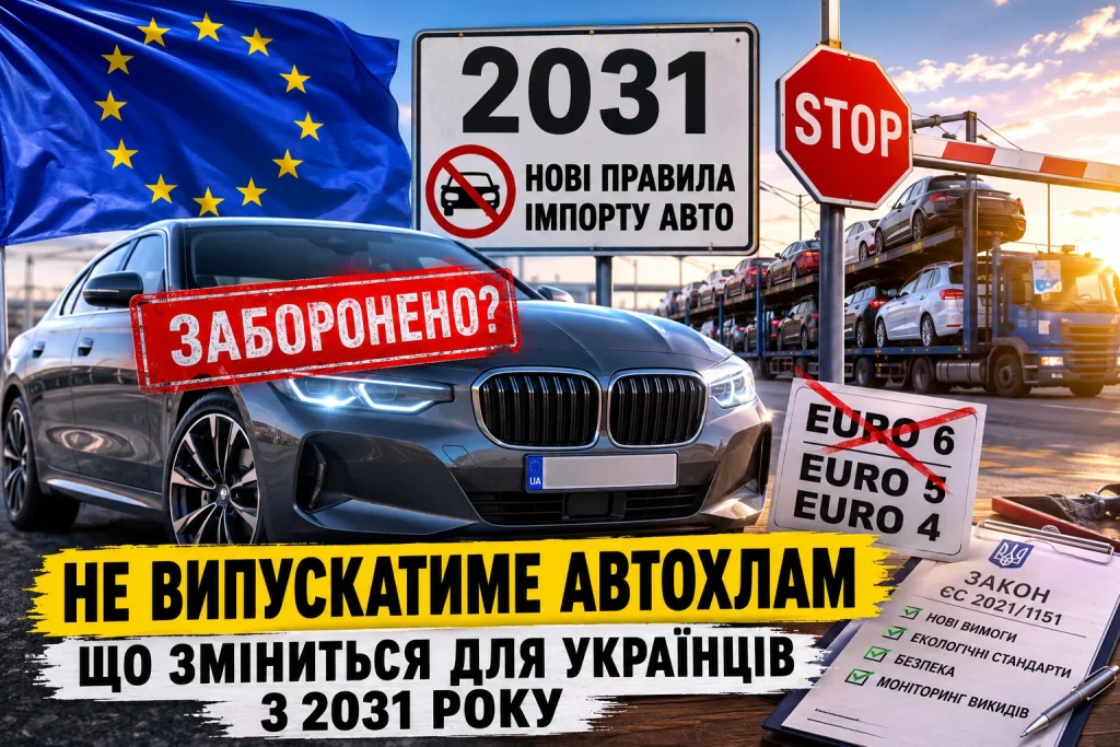 ЄС заборонить експорт непридатних автомобілів з 2031 року: які авто не потраплять в Україну