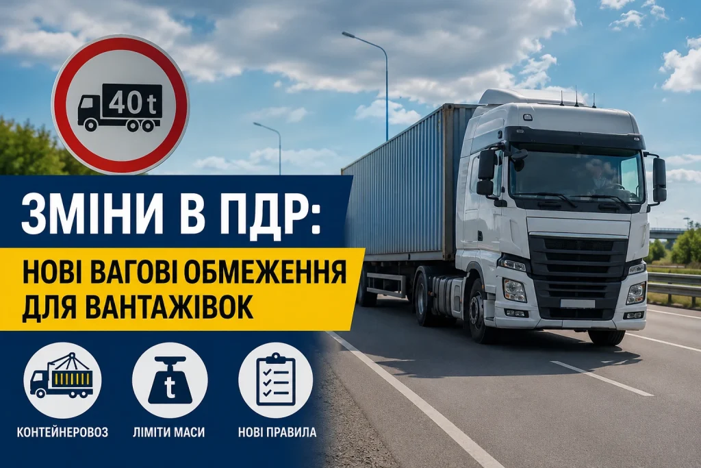 Нові вагові обмеження для вантажівок і контейнеровозів в Україні