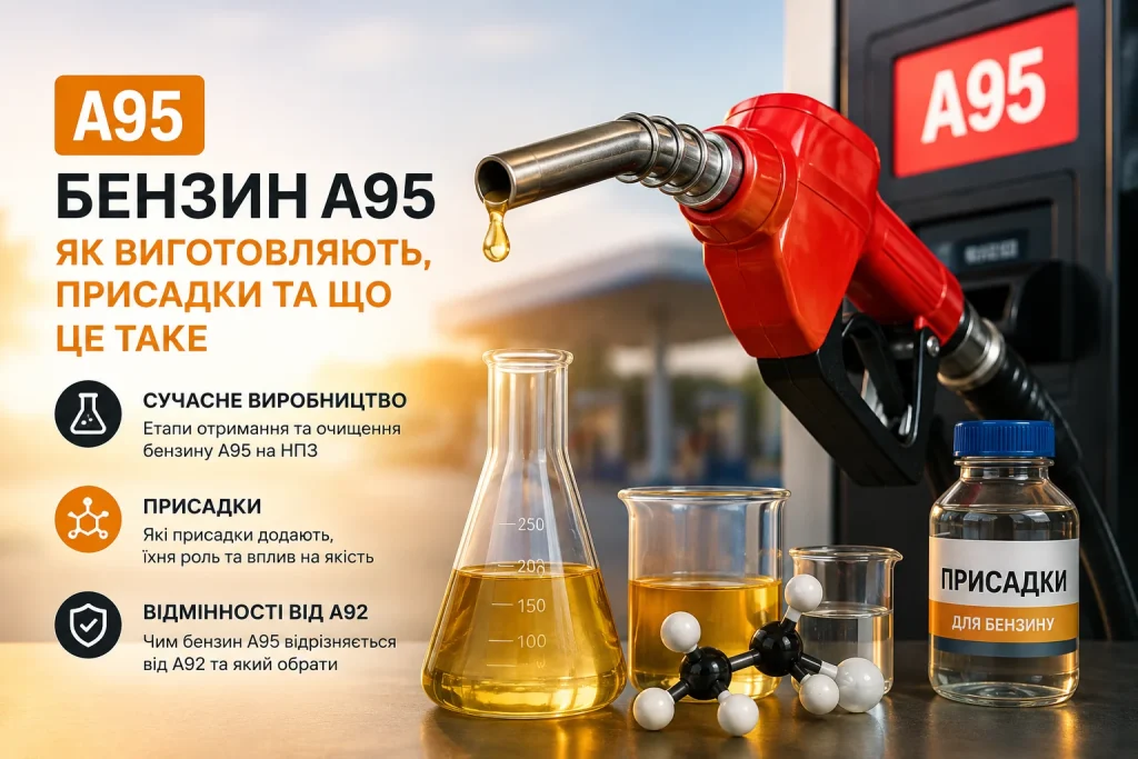 Бензин А-95, паливний пістолет і присадки для бензину