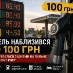 Дизельна колонка на АЗС із ціною 95,90 грн за літр та прогнозом подорожчання до 100 грн