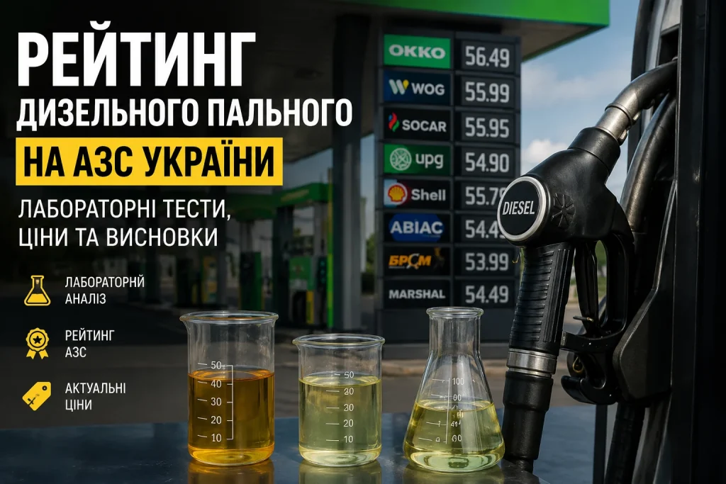 Рейтинг дизельного пального на АЗС України у 2026 році — лабораторні тести якості