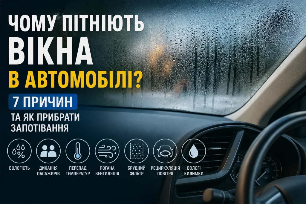 Чому пітніють вікна в автомобілі: 7 причин запотівання
