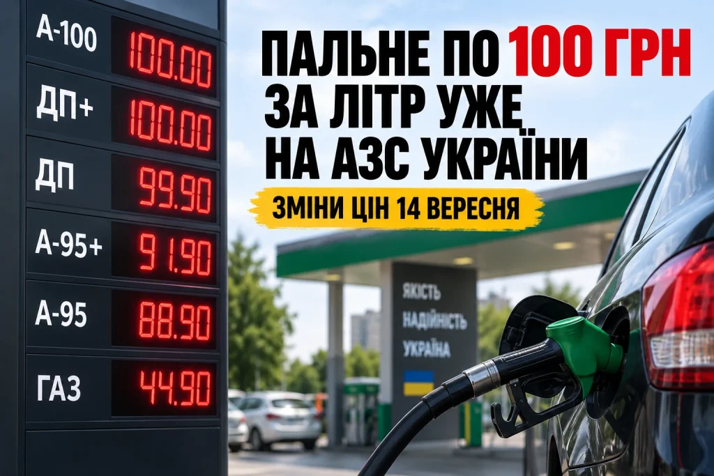Пальне по 100 грн за літр на АЗС України, ціни на бензин і дизель 14 вересня