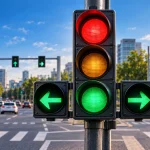 ПДР 8.7.2 — світлофор із додатковими секціями та зеленими стрілками
