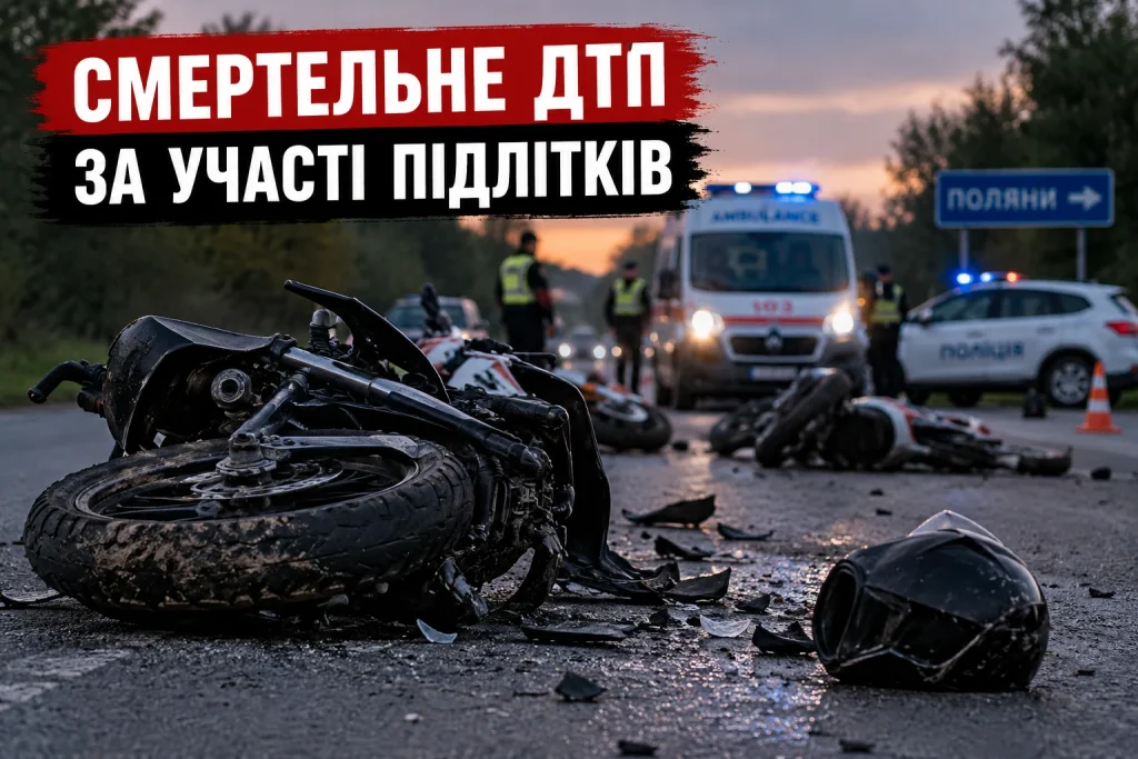 Смертельне ДТП за участі підлітків на Рівненщині, зіткнулися три мотоцикли