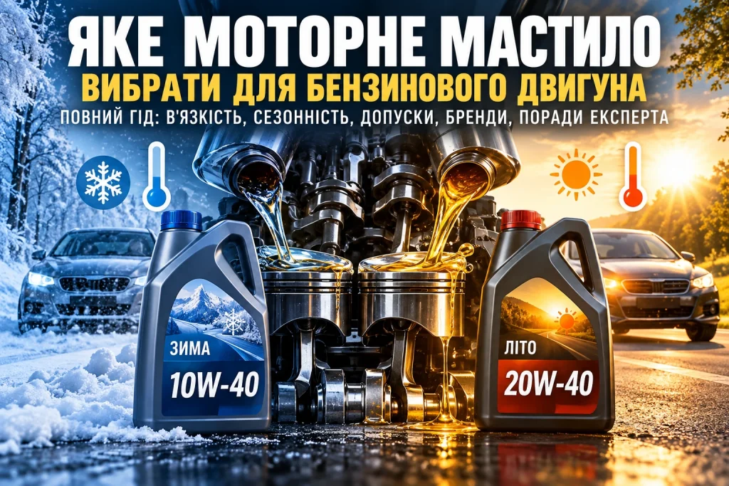 Яке моторне мастило вибрати для бензинового двигуна взимку та влітк